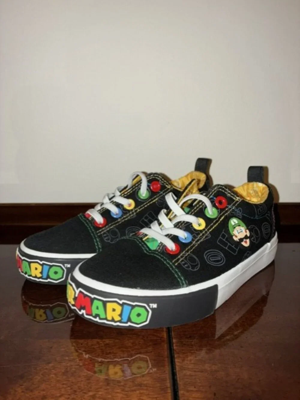 Ground Up Nintendo Super Mario Brothers & Luigi Low-Top Canvas Sneakers Size 13